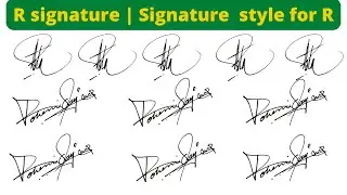 R signature | Signature style of R | signature style of my name R | R signatures