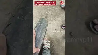 😱 Changing Hornet 2.0 Showroom Front Tyre | Almost 40,000 KM driven❤️
