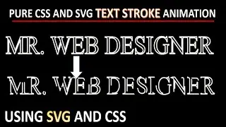 Pure CSS and SVG Animation | Text Stroke Animation | SVG Stroke Animation