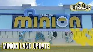 Minion Land Update - Signs for Minion Cafe and Freeze Ray Pops Added at Universal Studios Florida