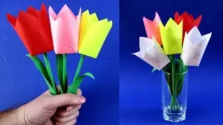 Tulip of paper with your own hands step by step instructions