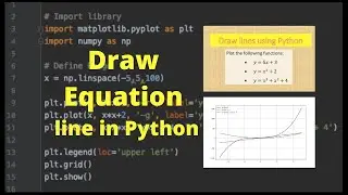 How to draw a equation line in Python using matplotlib