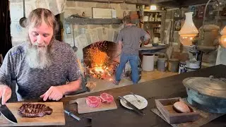 WOW! steak, fireplace, cabin = living good