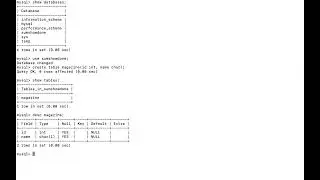 Creating & Dropping TABLE in MySQL