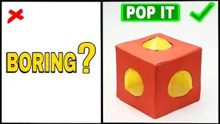 DIY - Pop it Fidget toy - CUBE // How to make Simple Dimple toy