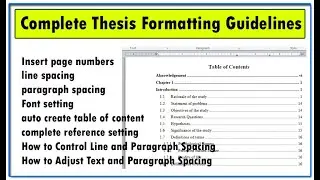 Complete Thesis Formatting Guidelines || Thesis Setting