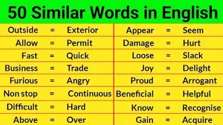 50 Similar Words | Similar Words in English | Similar Words