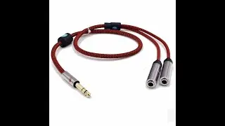 Hifi Audio Cable Stereo 6.35mm Male to Dual Stereo 6.35mm Female