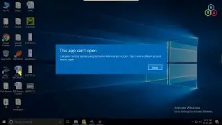 This app can't open. Calculator can't opened using the Built-in Administrator account.