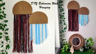 DIY Boho Yarn Wall Hanging Home Decor| DIY Boho style Wall Art..