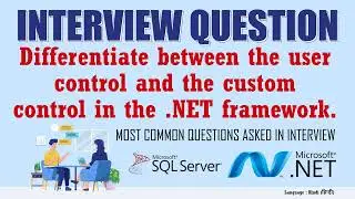 Differentiate between the user control and the custom control in the  NET framework