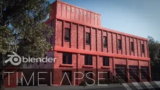 Blender timelapse - Firestation architecture and design