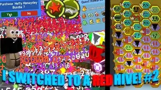 I SWITCHED to a RED HIVE! #2 *Insane ATTACK* | Bee Swarm Simulator |