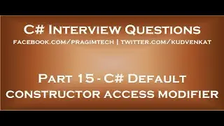 C# default constructor access modifier