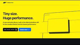 Motion One - A Lightweight JavaScript Animation Library