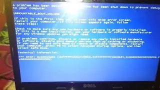 Fix | A problem has been detected and windows has been shutdown to prevent damage to your computer