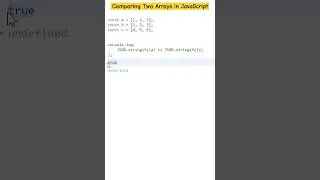 JS Tricks: Comparing Two Arrays in JavaScript 💻