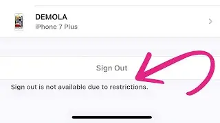 Sign out not available due to restrictions | Apple ID | iOS 18 | iPhone | 2024 | How to Sign Out