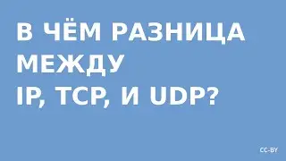 Есть минутка? — В чём разница между IP, TCP, и UDP?