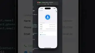 Simple Contacts SwiftUI #programminglanguage #swift #coding