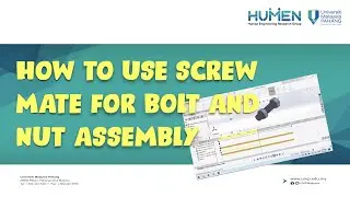 SolidWorks #15 How to use screw mate for bolt and nut assembly