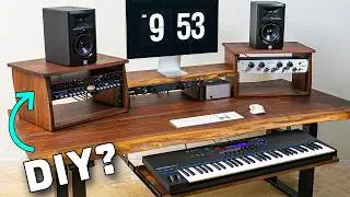 Building the ULTIMATE Music Studio Desk Setup // Woodworking