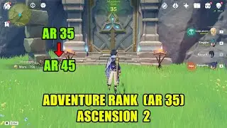 Genshin Impact: Clear the Ruins Adventure Rank Ascension 2 (AR 35) 4K Gameplay Max Settings