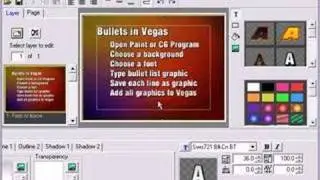 Animated bullet list in Sony Vegas Movie Studio