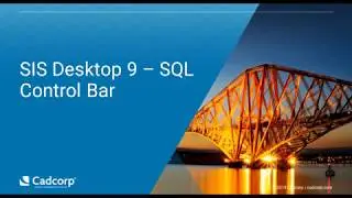 SQL Control Bar in Cadcorp SIS Desktop