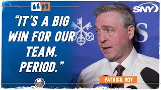 Patrick Roy on Islanders 5-4 OT win over Penguins: Its a big win for our team | SNY