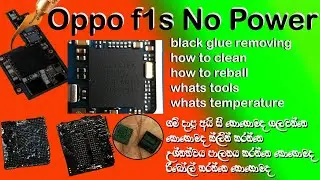 oppo f1s dead solution|black pasted power ic remove|ic reballing with universal stencil