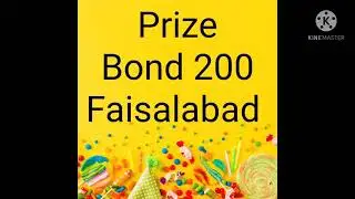 RS. 200 Prize Bond Draw, Draw # 85, 15 March 2021 - Faisalabad