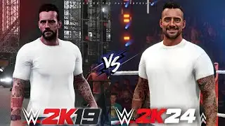 WWE2K24 VS WWE2K19 MODS Ft.CM PUNK (CONCEPT 💎)