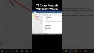 Cara Membuat Format Tandatangan rapi tengah di microsoft word #shorts #word