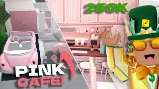 Building a PINK CAFE in Bloxburg! | Roblox