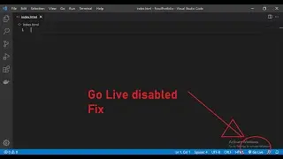 How To Solve Go Live Button Got Removed From VS Code Status Bar??