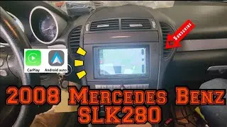 07 Mercedes Benz SLK280 How to remove the radio Install apple carplay android auto Metra kit