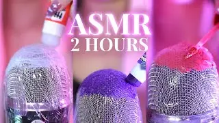 ASMR 2 Hours Glue Stick And Makeup On Mic Sticky BRAIN MELTING Triggers (No Talking)