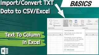 Import TXT Data to CSV/XLSX | Text To Column In Excel | Excel Tips [Hindi]