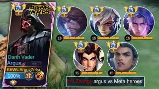 BRUTAL DAMAGE! ARGUS VS ALL META HEROES🔥 NEW ARGUS ONE SHOT DAMAGE BUILD