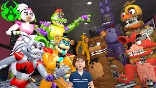 Gregory and Glamrocks meets the Old Animatronics (Part 9) | FNAF Security Breach animation