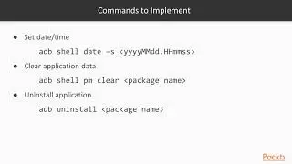 Automated UI Testing in Android : Controlling Application State | packtpub.com