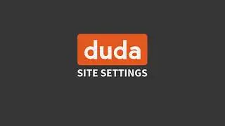 Site Settings - Duda Responsive Website Builder