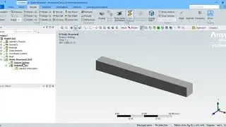 Deflection, SFD-BMD Diagrams, and Bending Stress  of a Cantilever Beam in ANSYS 