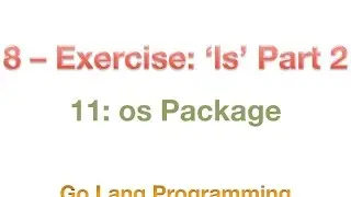 #golang #striversity 11.08 - Go Exercise - Ls - Part 2