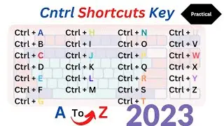 Ctrl A to Z shortcut keys in 2023 | CTRL Shortcut Keys of Computer | Keyboard Shortcuts 2023