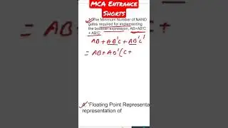 MCA Entrance Shorts - NIMCET #learnfromrakesh #learntechtotech #booleanalgebra #shorts