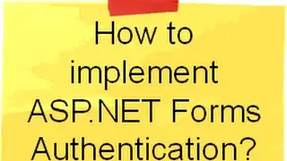 Implement ASP.NET Forms Authentication | Forms Auth in ASP.NET | ASP.NET Interview Questions