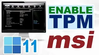 MSI  Motherboard TPM  Device Enable from Bios