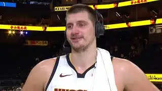 Nikola Jokic reacts to game-winning bank shot vs. Warriors | NBA on ESPN